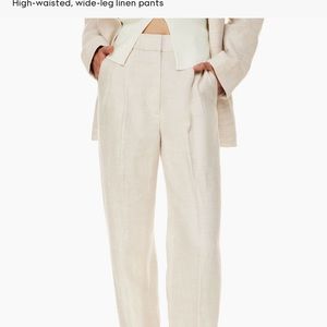 ARITZIA EFFORTLESS PANT LINEN green size 4 THEY DONT SELL THIS COLOR ANYMORE